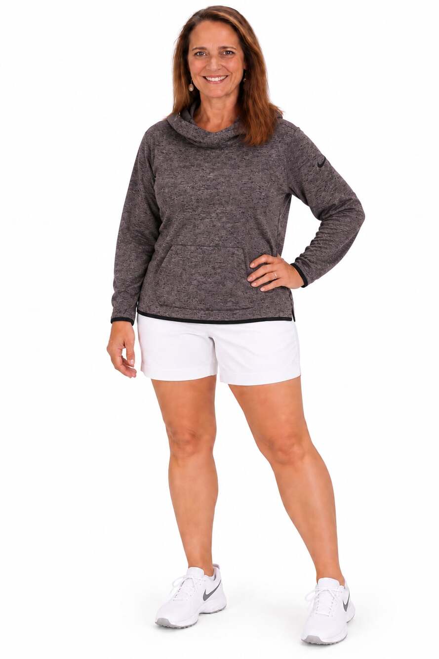 Nike Dri-Fit Hoodie Grayish Purple Heather Pullover Fleece Athletic Sweatshirt
